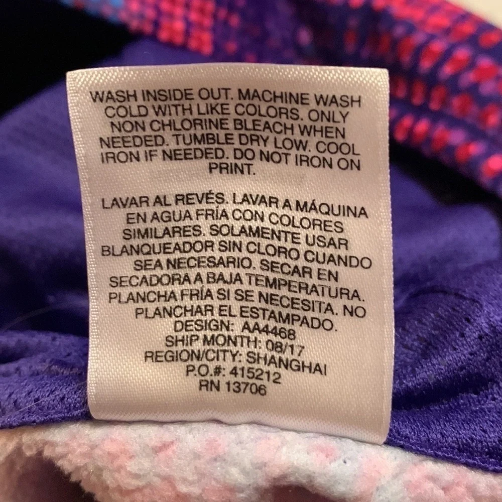 Adidas Euphoric hoodie with pink and purple dots Size Medium - 10 / 12